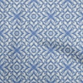 thumbnail image 1 of oneOone Cotton Poplin Medium Blue Fabric Geometric Craft Projects Decor Fabric Printed By The Yard 42 Inch Wide, 1 of 4