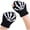 Black2, variant on CAIVO Child Gloves 2 Pairs Kids Skeleton Warm Glow in The Dark Fingerless Knitted Gloves Mitten Basic Winter Accessories