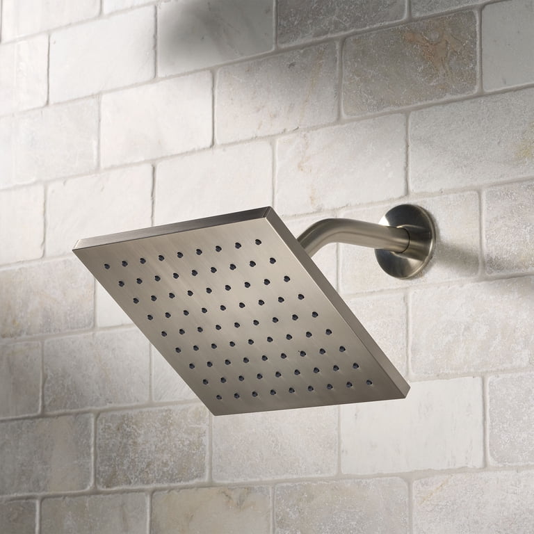 Better Homes & Gardens 8in Square Rain Showerhead, Nickel photo 2