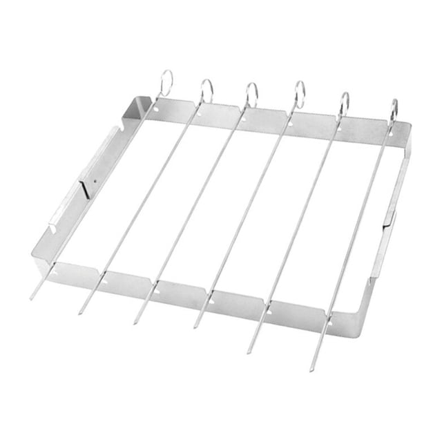 EeaseMX Parrilla portátil de acero inoxidable para exteriores, parrilla doméstica, herramientas para barbacoa, accesorios para picnic y camping (plateada)