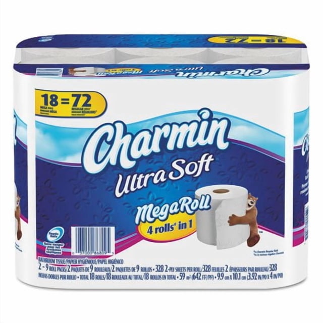 Papel Higiénico Charmin Ultra Suave 328 Hojas 18 Rollos