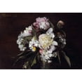 thumbnail image 2 of Fantin-Latour, Henri 18x14 Gold Ornate Wood Framed with Double Matting Museum Art Print Titled - Peonies, White Carnations and Roses, 2 of 4