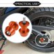 thumbnail image 2 of 1 Par de Spools de Brazo oscilante de Motocicleta 6mm CNC Spools de Brazo oscilante Deslizadores Soporte Naranja, 2 of 7