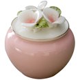 thumbnail image 1 of Shisuyan Pink Ceramic Tea Canister with Sealed Lid for Storage Kitchen Use 4.5 Inches, 1 of 9