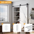 thumbnail image 3 of ATT Hardware 30"x84" White Interior Sliding Barn Door with 5.5FT Sliding Door Hardware & Handle,DIY Assembly,K Frame, 3 of 6