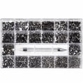thumbnail image 2 of Fiudx Ofertas del día Juego de joyas para decoración de uñas DIY con forma de diamante plano de vidrio plano con diamantes para decoración de uñas en caja, 2 of 2
