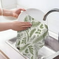 thumbnail image 3 of Sage Green Spring Kitchen Towels 18x26 Inch Vintage Leaf Plant Decor Dish Towels Tropical Botanical Leaves Seasonal Decoration Hand Towels Absorbent Dish Cloths for Home Kitchen Dining Set of 2, 3 of 6