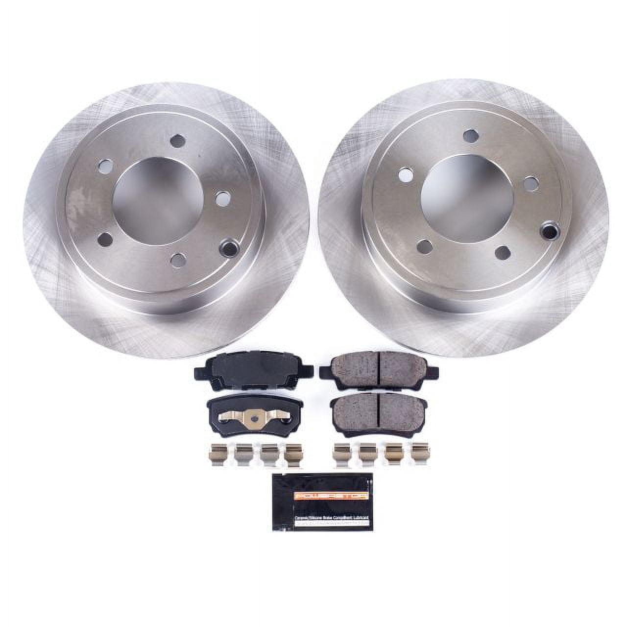 Power Stop Rear Stock Replacement Brake Pad and Rotor Kit KOE3033 Fits 2016 Jeep Patriot