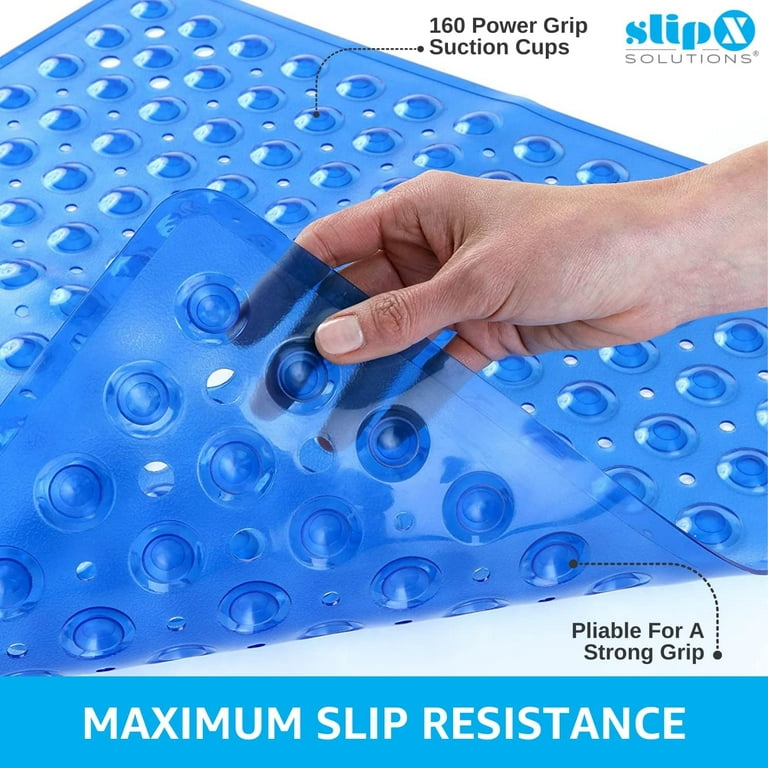 SlipX Solutions Square Shower Mat - Blue - 21 x 21 in