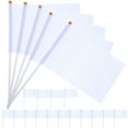 thumbnail image 1 of MasteelfCA 20 Pcs Guirlande Manuelle Portable Drapeau Arbitre Commandant Drapeau à Manivelle (Blanc), 1 of 7