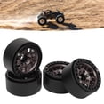 thumbnail image 1 of Llanta De Rueda Rc De 4 Piezas, Llantas De Rueda Universales Beadlock De Aluminio De 1,9 Pulgadas Piezas De Actualización De Coche Trepador De Control Remoto Para SCX10, SCX10, 1 of 7