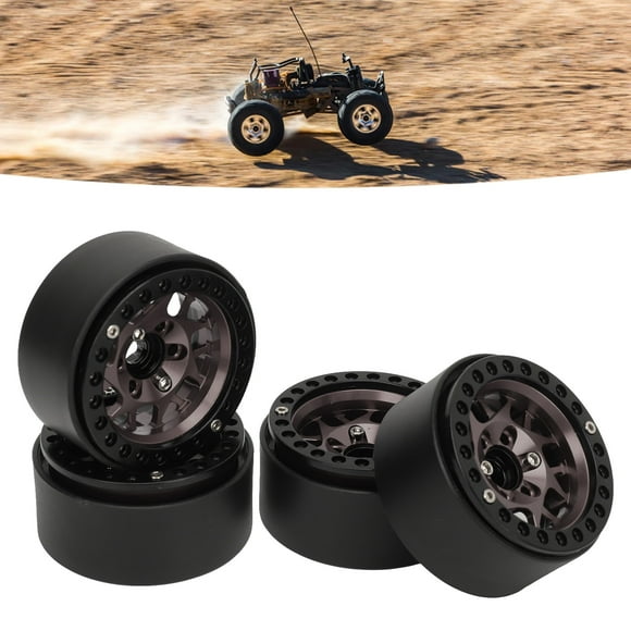 Llanta De Rueda Rc De 4 Piezas, Llantas De Rueda Universales Beadlock De Aluminio De 1,9 Pulgadas Piezas De Actualización De Coche Trepador De Control Remoto Para SCX10, SCX10