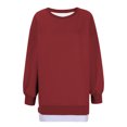 thumbnail image 7 of Ltctricy Sweatshirts Dress for Women Casual Long Sleeve Crewneck Mini Dress Oversized Loose Side Slits Zipper Pullover Dress, 7 of 7