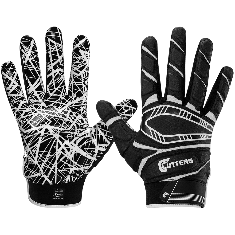 Cutters Game Day Lineman & All Purpose Padded Gloves with Super Sticky