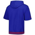 thumbnail image 3 of Men's Mitchell & Ness Royal New York Giants Pre-Game Short Sleeve Pullover Hoodie, 3 of 3