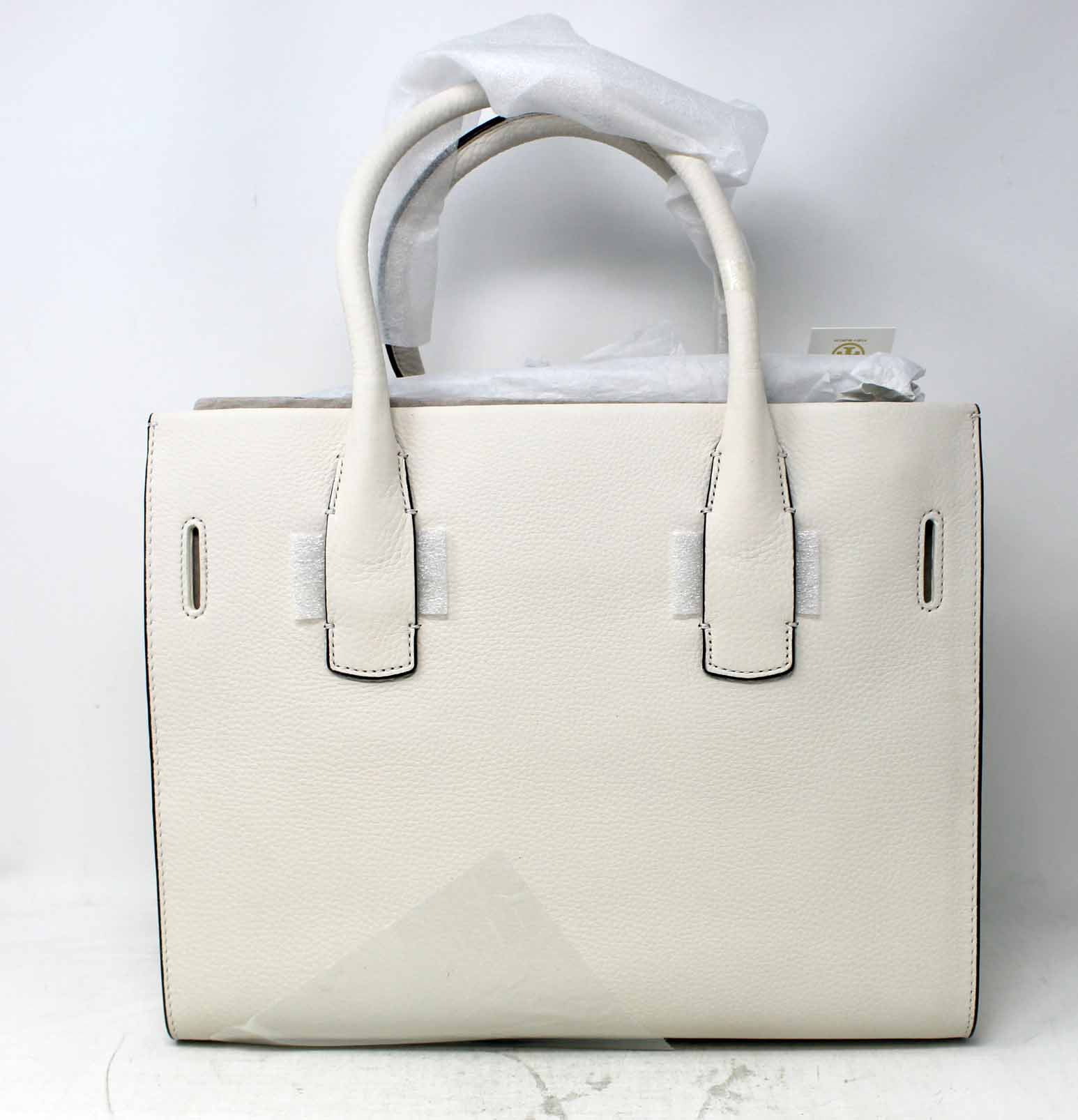Tory Burch Gemini Link Leather Shoulder Tote New Ivory 
