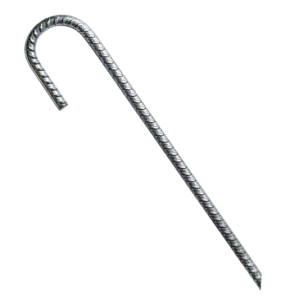 3Pcs L/Ushape Trampolines Rebars Stakes Galvanized Steel Ground Anchors Landscape Garden Stakes Tent Nails Securing Peg