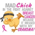 thumbnail image 3 of CafePress - Mad Chick 3L Breast Cancer Women's Dark Pajamas - Women's Short Sleeve Print T-Shirt and Pants Dark Cotton Pajama Set, 3 of 7