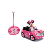 Disney Junior 7.5 Minnie Mouse Roadster RC Remote Control Car Pink 27MHz, Toys for Kids (Pink with Stars/Polka Dots)
