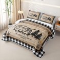 thumbnail image 3 of Erosebridal Cute Camper Car Quilt King for Boys Girls, Rustic Farmhouse Lodge Cabin King Coverlet Set, 3 Pieces 1 Bedspread and 2 Pillowcases, 3 of 7