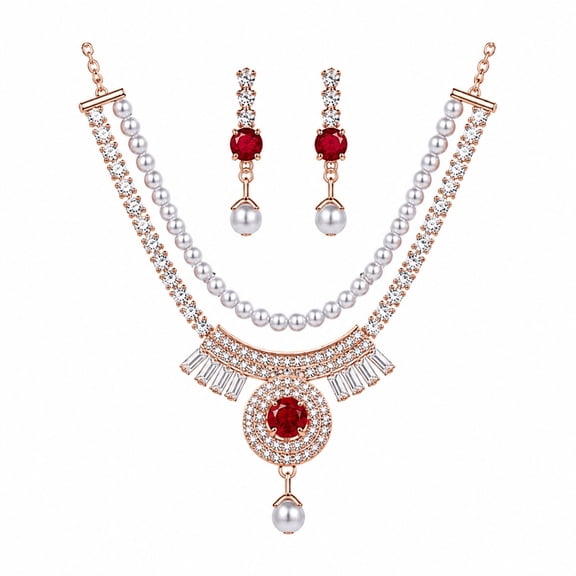 AlKhalil - Elegant Necklace Sets for Women  Crystal Necklace and Earrings Set for Women – Elegant Bridal & Party Jewelry