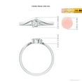 thumbnail image 5 of ANGARA Natural 0.4 Ct. Diamond Solitaire Ring in Sterling Silver for Women (Ring Size: 3), 5 of 10