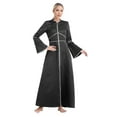thumbnail image 2 of inhzoy Clergy Robe For Women  Loose Fit Church Pastor Maxi Dress Minister Choir Robe Long Dress Black 4XL, 2 of 8