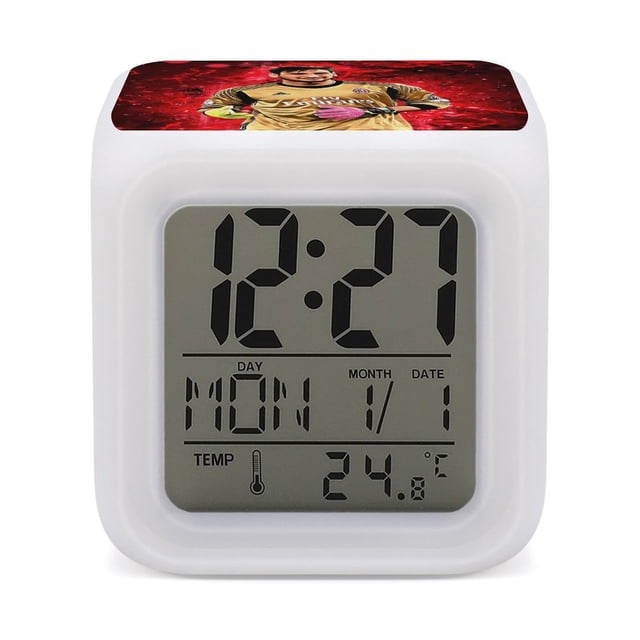 Gianluigi Donnarumma-theme 7 colors Alarm Clock Digital LED Alarm Clock Gifts for kids friends family