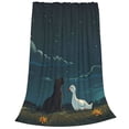 thumbnail image 2 of Vsdgher Farm Dog Duck Moonlight Ultra-Soft Micro flannel Blanket Throw Blankets for Couch Sofa, Bed (4 sizes)-80"x60", 2 of 7