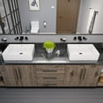 thumbnail image 3 of EAGO BA131 20" RECTANGULAR CERAMIC ABOVE MOUNT BASIN VESSEL SINK, 3 of 12