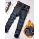 thumbnail image 4 of Vaqueros de polar cálidos para hombre, ideales para negocios, estilo urbano informal con bolsillos para otoño e invierno., 4 of 4