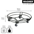 thumbnail image 2 of Wagner 15" Black Round Steel Wire Plant Caddy – Durable, Powder-Coated, 220 lbs Capacity, 2 of 7