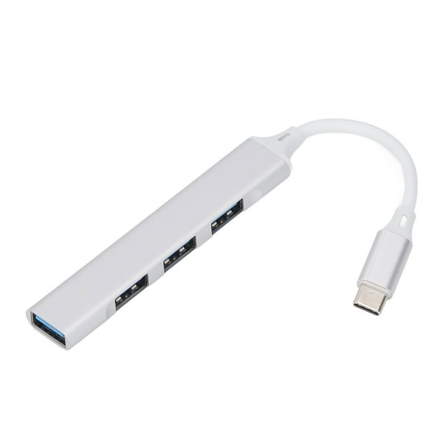 USB C HUB, Interfaz Múltiple Disipacia de Calor 4 EN 1 Transferencia ESTABLE DE EXTENSOR USB 500M/S DE ALTA VELOCIDAD LIGERA Para Computadoras