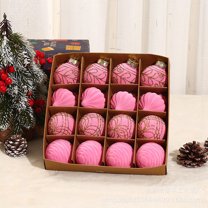 KCEHTA Christmas Tree Ornaments Velvet Balls Pack of 16 Velvet Christmas Balls Flocked Christmas Tree Ball Ornaments Shatterproof Velvet Christmas Ornaments for Christmas Tree Decorations
