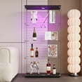 thumbnail image 5 of mayceyee Glass Display Cabinet 4-Shelf with Led Lamp and Metal Handle, Lock, Lighted Curio Cabinet Collection Display Case, Floor Standing Showcase Organizer for Home Office, 5 of 13