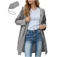 thumbnail image 2 of Byworldtasic Women's Jacket Packable Waterproof Rain Jacket with Hood Raincoat Windbreaker Long Hooded Trench Coats, 2 of 8