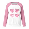 thumbnail image 4 of ZyeKqe Valentines Sweatshirt for Women Crewneck Color Block Pullover Tops Cute Heart Graphic Long Sleeve Shirts, 4 of 4
