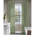 thumbnail image 4 of Sage Green Floral Sheer Curtains 84 Inch Length 2 Panels Set for Living Room/Bedroom, Spring Flowers Kitchen Curtains with Grommet Semi-Sheer Curtains Drapes Voile Window Treatments 42"x84"x2, 4 of 7