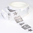 thumbnail image 2 of The Ribbon People White and Silver Colored German Christmas Print Organza Craft Ribbon 1.5" x 54, 2 of 2