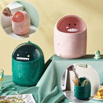 Skegnu Bedroom or Bathroom Mini Desktop Trash Can Cute Small Household Mini Coffee Table Melon Peel Storage Bucket Bedroom With Lid Trash Can Kitchen Trash Can on Clearance