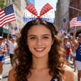 thumbnail image 6 of Patriotic Headband for 4th of July - Independence Day Hair Accessories with Themed Design, Holiday Party Favors and Supplies for Memorial Day and Patriotic Celebrations, H, 9.06 Inch, 3 PCS, 6 of 6