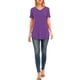 thumbnail image 3 of La nueva manga del cortocircuito del cuello del color sólido V de la camiseta de las mujeres de Abanopi Camiseta mujer, 3 of 7