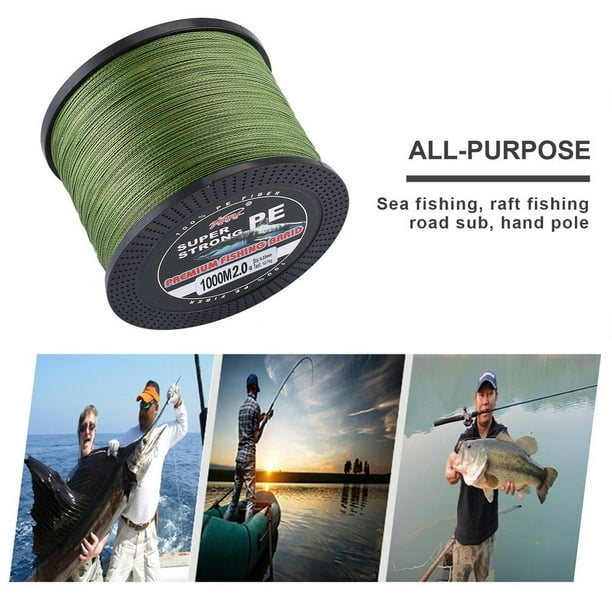 YUDELI 2.0 Line Number Super Strong 4 Strand 1000M PE Braided Fishing Line  
