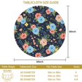 thumbnail image 3 of Pioneer Flower Floral Print Pattern Round Tablecloth 60 X 60 Inch, Wrinkle Resistant Wipeable Table Cloth for Kitchen Dining Picnic Patio Party, 3 of 6