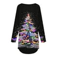 thumbnail image 5 of YUGYXL Christmas Sweaters Women Fleece Lined Long Tunic Sweatshirt Ugly Funny Xmas Crewneck Pullover Tops Holiday Outfits Multicolor M, 5 of 5