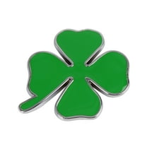 Green Four Leaves Shaped Car Body Decorative Metal Emblem Badge Decal Sticker 57 x 46mm