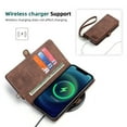 thumbnail image 6 of Magnetic Wallet Case for iPhone 13 Pro Flip Case, Luxury PU Leather Cover ID Cash Credit Card Slots Holder Carrying Pouch Folio Flip Case for Apple iPhone iPhone 13 Pro ,Brown, 6 of 7