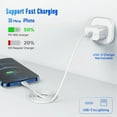 thumbnail image 3 of Charger Cable 10ft Charging Cord,3-Pack USB C to L Cable Compatible with iPhone 14/13/12/11/Pro/Max/Mini/XR/XS/X/8/SE iPad AirPods Case, 3 of 7