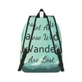 thumbnail image 2 of Naloa Not All Those Who Wander Are Lost1 Canvas Backpack for Men Women Rucksack Casual Travel Daypack College Tote Satchel Bookbag for Teens-Small, 2 of 7