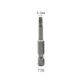 thumbnail image 1 of Star Screwdriver Head Tamper Proof Security Drill Bit T10-T40 For Electric Drill Magnetic Extension Adapter Star Hex Shank Bit, 1 of 6